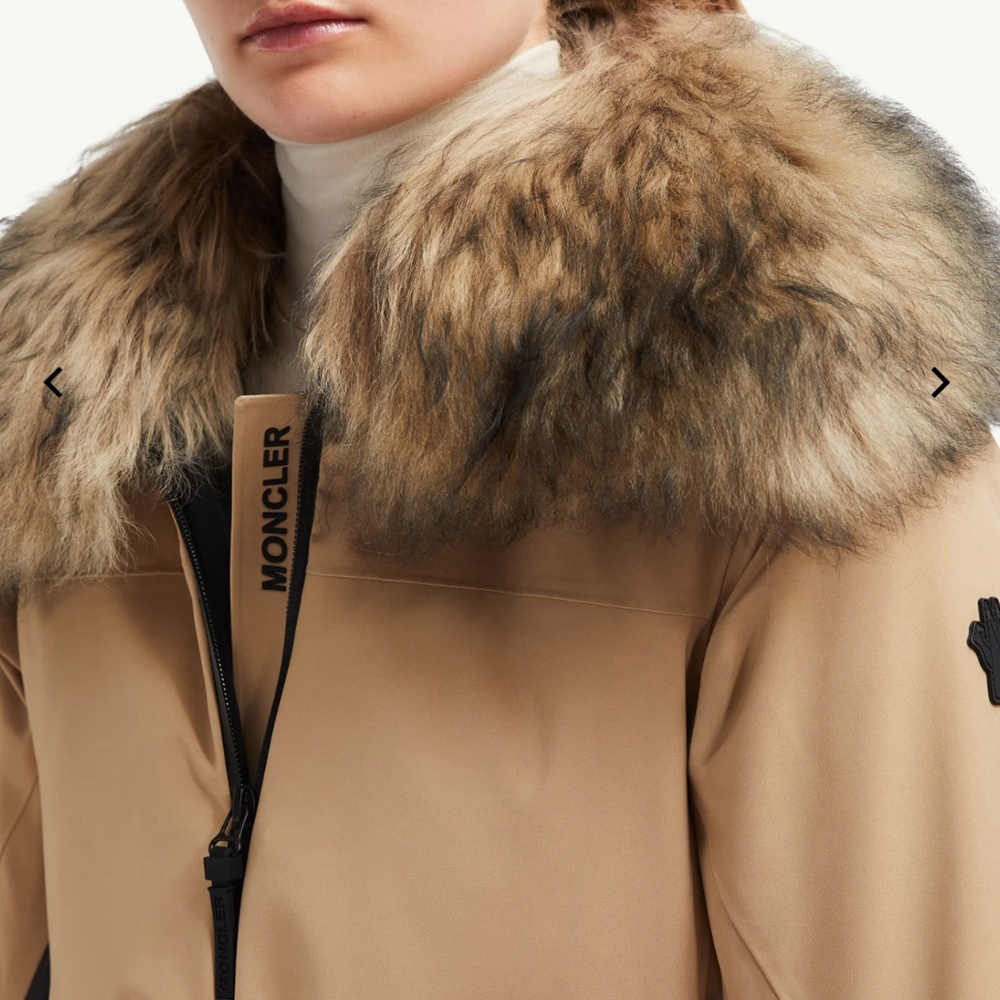 MONCLER GRENOBLE VIZELLE GORE-TEX SHEARLING-TRIMMED SKI JACKE